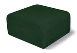 Arc Vegan Leather Ottoman - Modern Elegance with Deep Channel Tufting for Versatile Home Decor Style