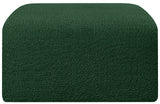 Arc Vegan Leather Ottoman - Modern Elegance with Deep Channel Tufting for Versatile Home Decor Style