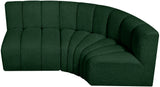 Arc Vegan Leather Modular Sofa - Modern Elegance with Deep Channel Tufting for Versatile Living Spaces