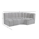 Arc Vegan Leather Modular Sofa - Modern Elegance with Deep Channel Tufting for Versatile Living Spaces
