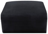 Arc Vegan Leather Ottoman - Modern Elegance with Deep Channel Tufting for Versatile Home Decor Style