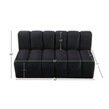 Arc Vegan Leather Modular Sofa - Luxurious Design with Deep Channel Tufting for Chic Interiors