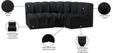 Arc Vegan Leather Modular Sofa - Modern Elegance with Deep Channel Tufting for Versatile Living Spaces