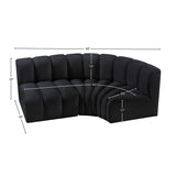 Arc Vegan Leather Modular Sofa - Modern Elegance with Deep Channel Tufting for Versatile Living Spaces