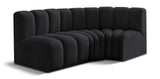 Arc Vegan Leather Modular Sofa - Modern Elegance with Deep Channel Tufting for Versatile Living Spaces