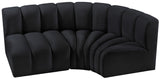 Arc Vegan Leather Modular Sofa - Modern Elegance with Deep Channel Tufting for Versatile Living Spaces