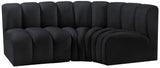 Arc Vegan Leather Modular Sofa - Modern Elegance with Deep Channel Tufting for Versatile Living Spaces