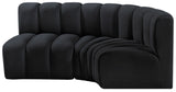 Arc Vegan Leather Modular Sofa - Modern Elegance with Deep Channel Tufting for Versatile Living Spaces