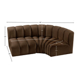 Arc Vegan Leather Modular Sofa - Modern Elegance with Deep Channel Tufting for Versatile Living Spaces