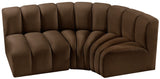 Arc Vegan Leather Modular Sofa - Modern Elegance with Deep Channel Tufting for Versatile Living Spaces