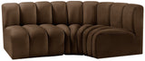 Arc Vegan Leather Modular Sofa - Modern Elegance with Deep Channel Tufting for Versatile Living Spaces