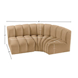 Arc Vegan Leather Modular Sofa - Modern Elegance with Deep Channel Tufting for Versatile Living Spaces