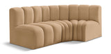 Arc Vegan Leather Modular Sofa - Modern Elegance with Deep Channel Tufting for Versatile Living Spaces