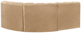 Arc Vegan Leather Modular Sofa - Modern Elegance with Deep Channel Tufting for Versatile Living Spaces