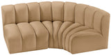Arc Vegan Leather Modular Sofa - Modern Elegance with Deep Channel Tufting for Versatile Living Spaces