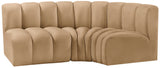 Arc Vegan Leather Modular Sofa - Modern Elegance with Deep Channel Tufting for Versatile Living Spaces