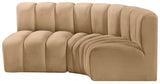 Arc Vegan Leather Modular Sofa - Modern Elegance with Deep Channel Tufting for Versatile Living Spaces