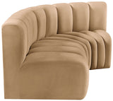 Arc Vegan Leather Modular Sofa - Modern Elegance with Deep Channel Tufting for Versatile Living Spaces