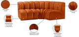 Arc Vegan Leather Modular Sofa - Modern Elegance with Deep Channel Tufting for Versatile Living Spaces