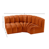 Arc Vegan Leather Modular Sofa - Modern Elegance with Deep Channel Tufting for Versatile Living Spaces