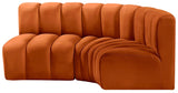 Arc Vegan Leather Modular Sofa - Modern Elegance with Deep Channel Tufting for Versatile Living Spaces