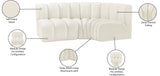 Arc Vegan Leather Modular Sofa - Modern Elegance with Deep Channel Tufting for Versatile Living Spaces