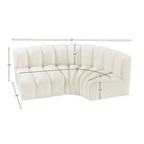 Arc Vegan Leather Modular Sofa - Modern Elegance with Deep Channel Tufting for Versatile Living Spaces