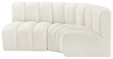 Arc Vegan Leather Modular Sofa - Modern Elegance with Deep Channel Tufting for Versatile Living Spaces