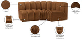 Arc Vegan Leather Modular Sofa - Modern Elegance with Deep Channel Tufting for Versatile Living Spaces