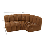 Arc Vegan Leather Modular Sofa - Modern Elegance with Deep Channel Tufting for Versatile Living Spaces