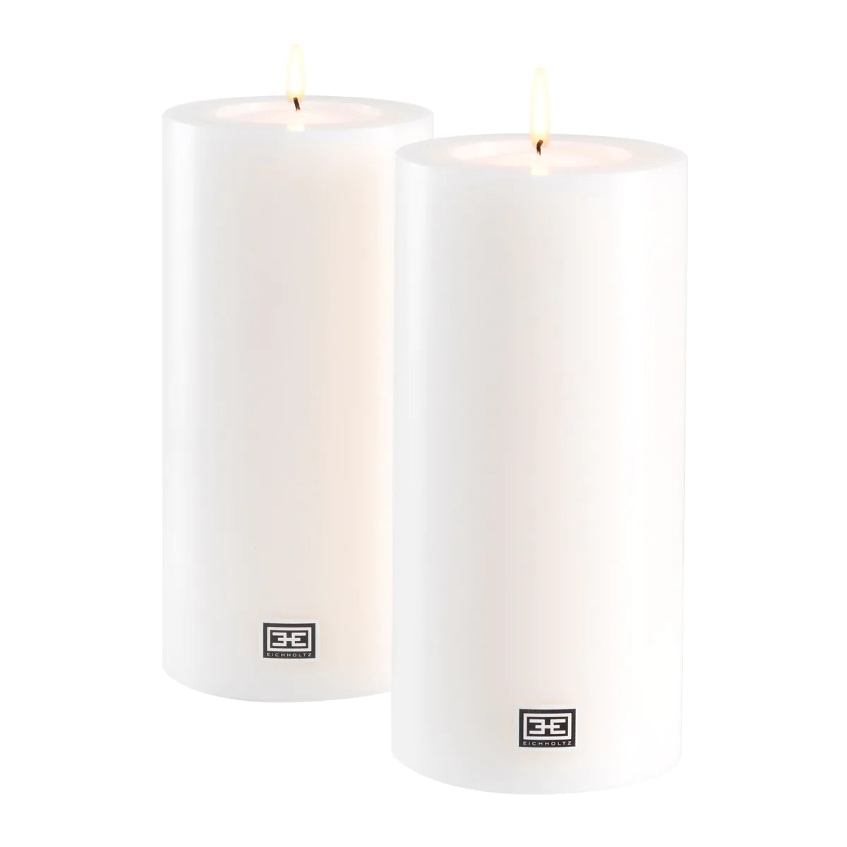 Artificial Candle ø 10 x H. 21 cm set of 2