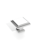 DESIGN1071 Matte Black Modern Square Knobs - Heavy-Duty Kitchen & Dresser Hardware | 1.26" Length