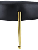 Gia Luxurious Contemporary Bench with Glamorous Gold Metal Legs - Perfect for Any Entryway or Bedroom