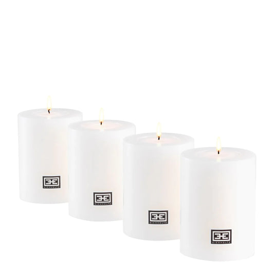 Artificial Candle ø 7 x H. 9 cm set of 4