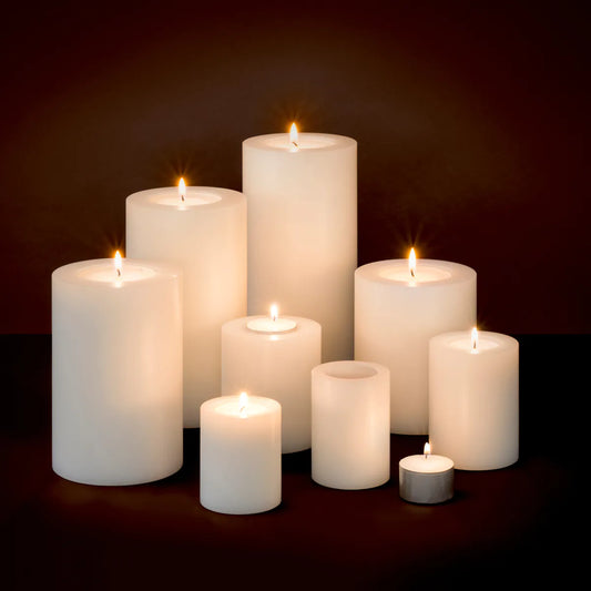 Artificial Candle ø 7 x H. 9 cm set of 4