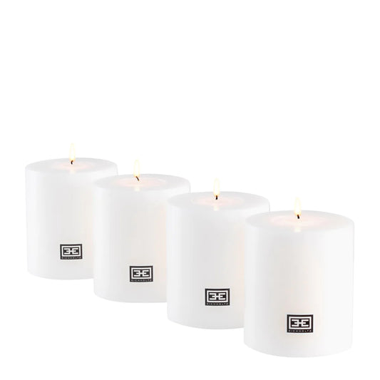 Artificial Candle ø 8 x H. 9 cm set of 4