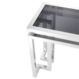 Console Table Palmer
Polished stainless steel | smoke glass