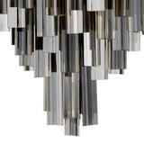 Chandelier Salerno Antique brass finish | smoke glass