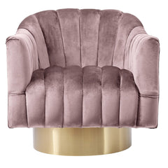 Farrah Velvet Swivel Chair