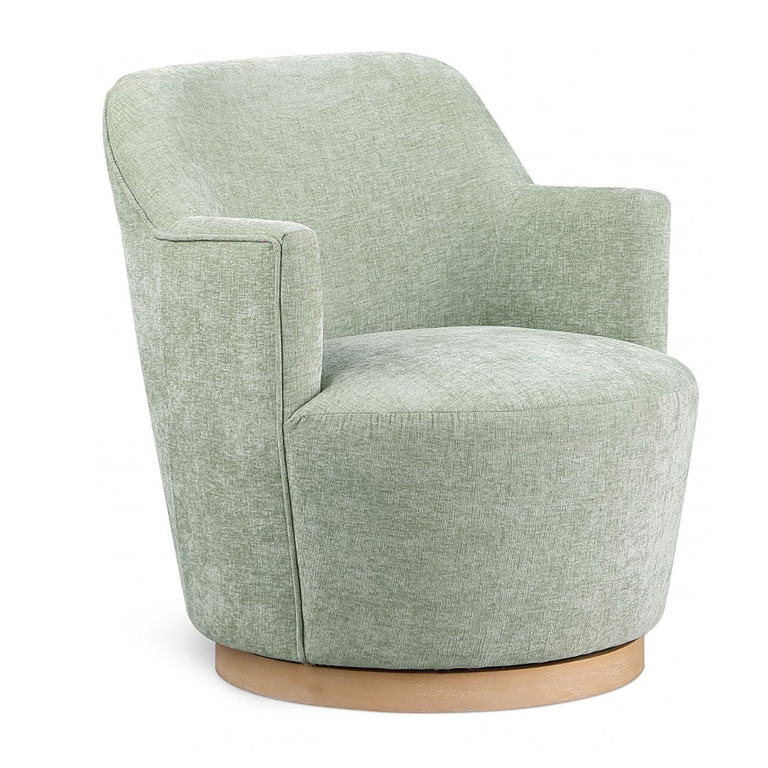 Clarita Chenille Fabric Swivel Accent Chair