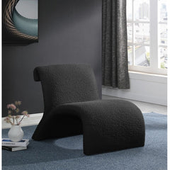 Mulberry Boucle Fabric Accent Chair