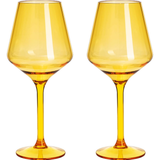 Acrylic Colored Wine Glasses | 2 Set | Shatterproof Tritan Drinkware