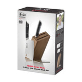 HELENA Series Cleaver Knife Block Set, Forged German Steel, HUA Acacia Block