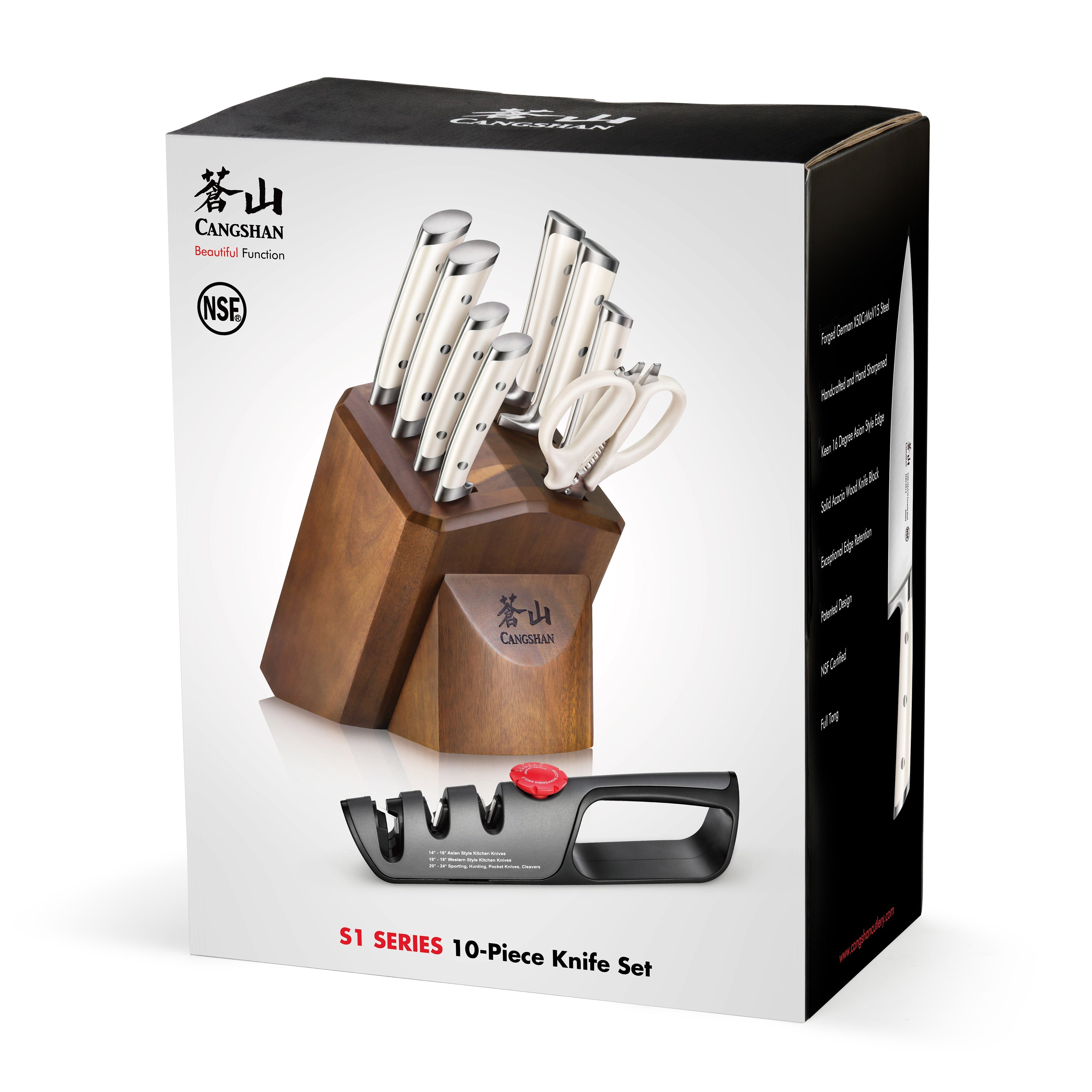 S1 Series 10-Piece Knife Block Set, Forged German Steel, 1026139