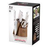 HELENA Series 8-Piece Knife Block Set, Forged German Steel, Acacia Block
