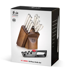 H1 Series 10-Piece Knife Block Set, Forged German Steel, Acacia Block, 1026153