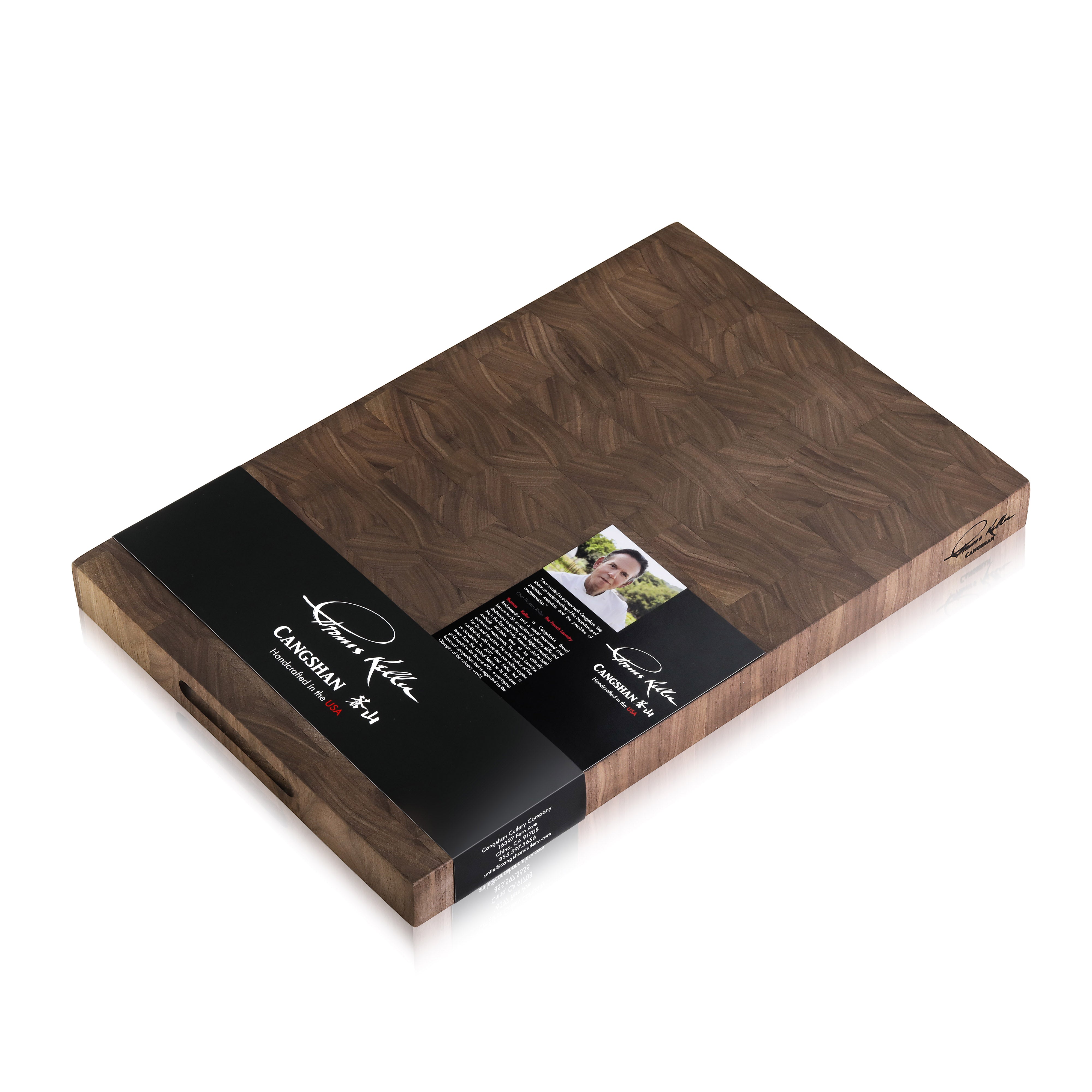 TKSC Walnut End-Grain Cutting Board, 12x18x1.5", Thomas Keller Signature Collection, Crafted in USA, 1023763