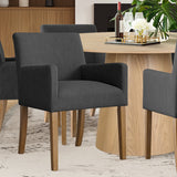 Orchid & North 60" Solid Oak Round Dining Table Set for 6 (7-Piece)
