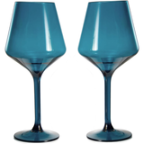 Floating Wine Glasses for Pool - Set of 2-18 OZ (Muted Blue)