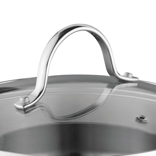 BergHOFF Comfort 18/10 Stainless Steel 7" Stockpot 2.3Qt., Glass Lid